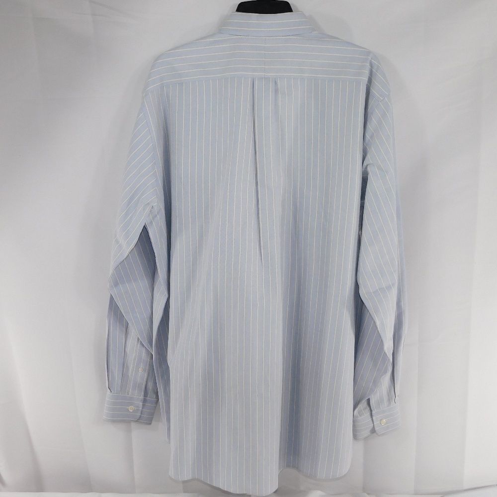 L.L Bean Mens Baby Blue Pin-stripe Button Down - Picture 3 of 3